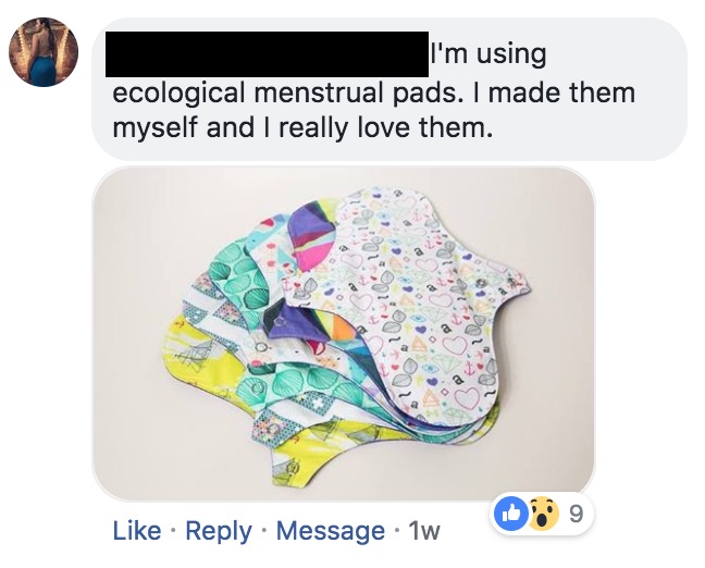 Ecopad to deal with periods while traveling